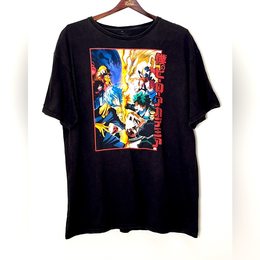 Funmation My Hero Academia Heroes And Villains T-Shirt Black‎ XL